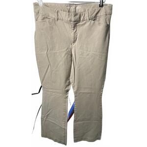Old Navy Dress Pants Women's 14 Beige High Rise Pixie Flare